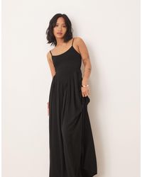 ASOS - Asos design petite – gesmoktes maxi-strandkleid - Lyst