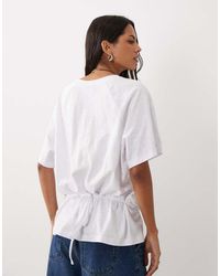 ASOS - T-shirt With Ties Waist Detail - Lyst