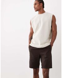 Only & Sons - Linen Mix Tie Waist Shorts - Lyst
