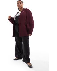 ASOS - Curve Cocoon Sleeve Collarless Blazer - Lyst