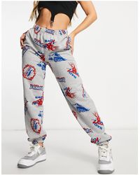 new girl order patchwork fleece joggers
