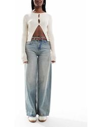 ONLY - High Waist Wide Leg Jean - Lyst