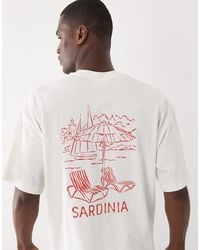 SELECTED - Oversized T-shirt With Sardinia Back Print - Lyst