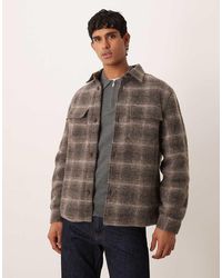 Mango - Wool Blend Checked Shacket - Lyst