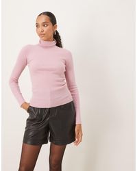 Vila - Zwarte Shorts Van Imitatieleer Met Hoge Taille - Lyst