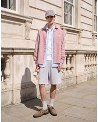 ASOS - Cotton Twill Overshirt With Badge - Lyst