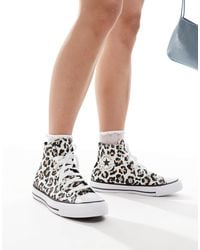 Converse - Chuck taylor all star - baskets montantes à imprimé léopard - Lyst