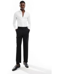 ASOS - Formal Skinny Fit Oxford Shirt With Double Cuff - Lyst