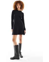 Monki - Long Sleeve Hood Jersey Mini Dress - Lyst