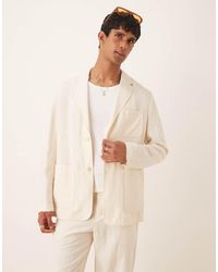 Mango - Linen Mix Relaxed Fit Blazer Co-ord - Lyst