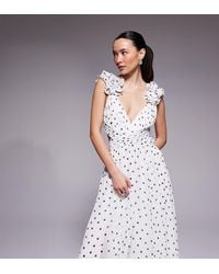 Forever New - Ruffle Shoulder Maxi Dress - Lyst