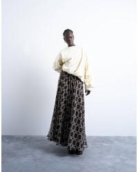 TOPSHOP - Check Print Full Circle Maxi Skirt - Lyst