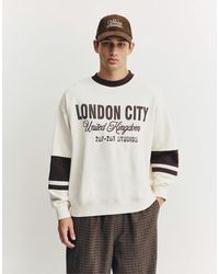 Pull&Bear - London City Graphic Sweatshirt - Lyst