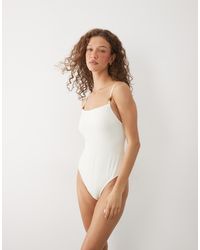 ARKET - Beaded Square Neck Swimsuit - Lyst
