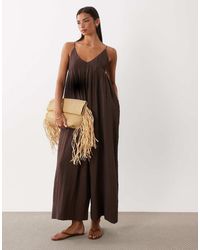 ASOS - Wide Leg Jumpsuit With Pintuck Detail - Lyst