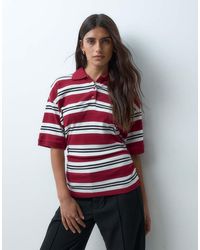 ASOS - Corset Waist Tee With Rugby Polo Collar - Lyst