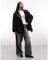 Weekday - Oversized Short Trench Coat With Funnel Collar - Lyst