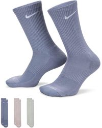 Nike - Everyday Cushioned Plus 3 Pack Crew Socks - Lyst