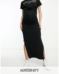 Mama.licious - Mamalicious maternity - jupe longue en jersey - noir - Lyst