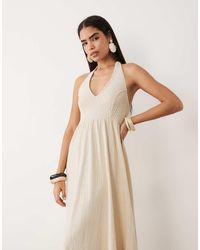 ASOS - Crochet Halter Midi Dress - Lyst