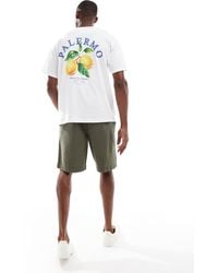 Jack & Jones - Oversized T-shirt With Palermo Back Print - Lyst