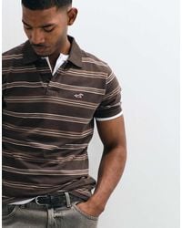 Hollister - Fitted Short Sleeve Polo Shirt With Icon Logo - Lyst