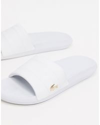 lacoste white sandals