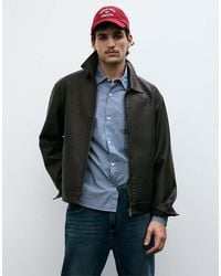 Pull&Bear - Washed Faux Leather Jacket - Lyst