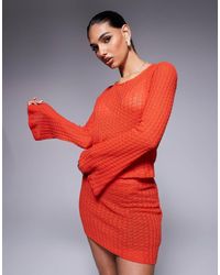 ASOS - Top De Manga Larga Con Detalle De Lazada En La Espalda De Punto De (Parte De Un Conjunto) - Lyst