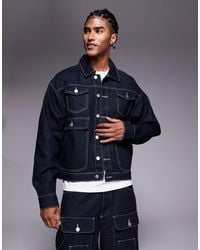 Liquor N Poker - Oversized Carpenter Denim Jacket - Lyst
