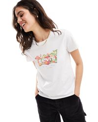 Levi's - Camiseta blanca con logo floral en forma - Lyst