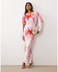 ASOS - Satin Batwing Maxi Dress - Lyst