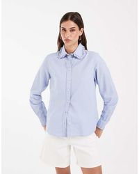 GANT - Frill Collar Shirt - Lyst