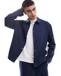 ASOS - Chaqueta De Vestir Estilo Chándal De Corte Slim Con Bandas Blancas En Los Laterales De (Parte De Un Conjunto)-Rojo - Lyst