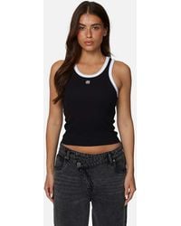 Good For Nothing - Monogram Contrast Ribbed Vest Top - Lyst