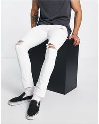 Tapered jeans in green cast dark wash ASOS Herren Kleidung Hosen & Jeans Jeans Tapered Jeans 