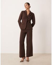 Vila - Wide Leg Tailored Trousers Co-ord - Lyst