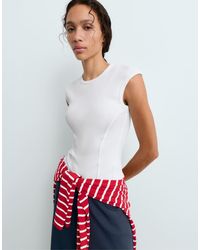 Oysho - Short-sleeved Rib Top With Cotton And Modal - Lyst