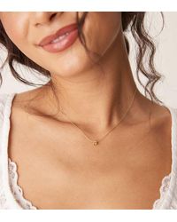 Orelia - Collana Placcata 18 K Con Catenina Sottile E Piccolo Nodo - Lyst