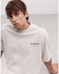 AllSaints - Underground Logo T-Shirt With Back Print - Lyst