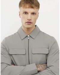 River Island - Muscle Fit Shacket - Lyst