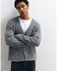 ASOS - Oversized Knitted Mohair Cardigan - Lyst