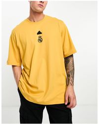 adidas Originals - Adidas football - t-shirt gialla del real madrid - Lyst