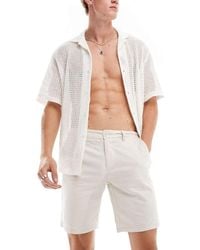 Only & Sons - Linen Mix Chino Short - Lyst
