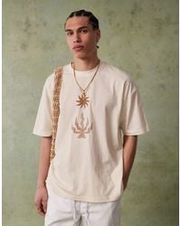 ASOS - Camiseta Color Crema Extragrande Con Estampado Gráfico Cósmico De -Blanco - Lyst
