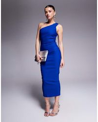 Vesper - Bengaline One Shoulder Strap Bodycon Midaxi Dress - Lyst