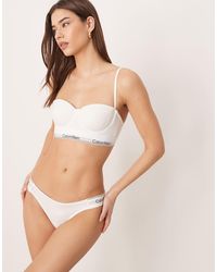 Calvin Klein - Braguitas Blancas De Corte Bikini De Algodón Y Modal Icon Cotton Modal De - Lyst