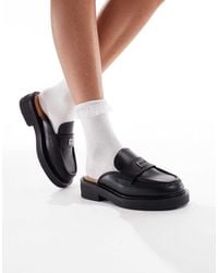 Tommy Hilfiger - Leather Mule Loafers - Lyst