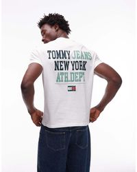 Tommy Hilfiger - Camiseta Blanca Con Estampado Gráfico "Athletic Dept" En La Espalda De -Blanco - Lyst