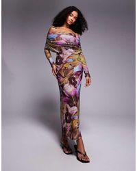 ASOS - Bardot Long Sleeve Midi Dress - Lyst